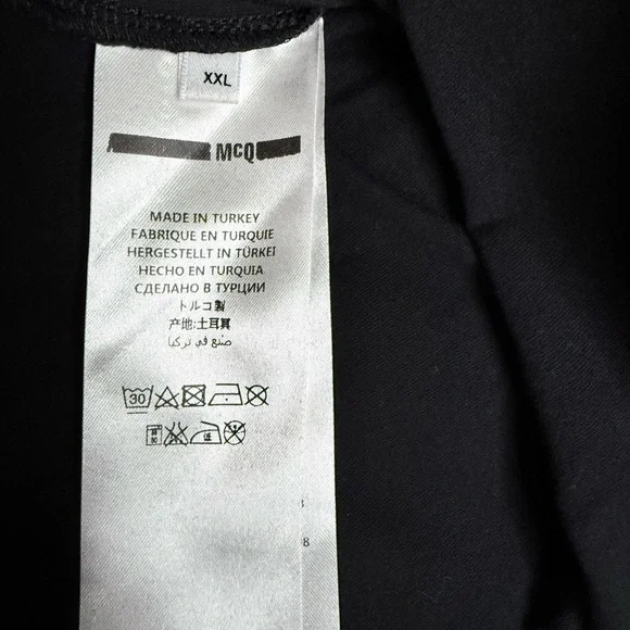 McQ by Alexander McQueen Graphic Black and Red Long Sleeve Shirt - Picture 6 of 6